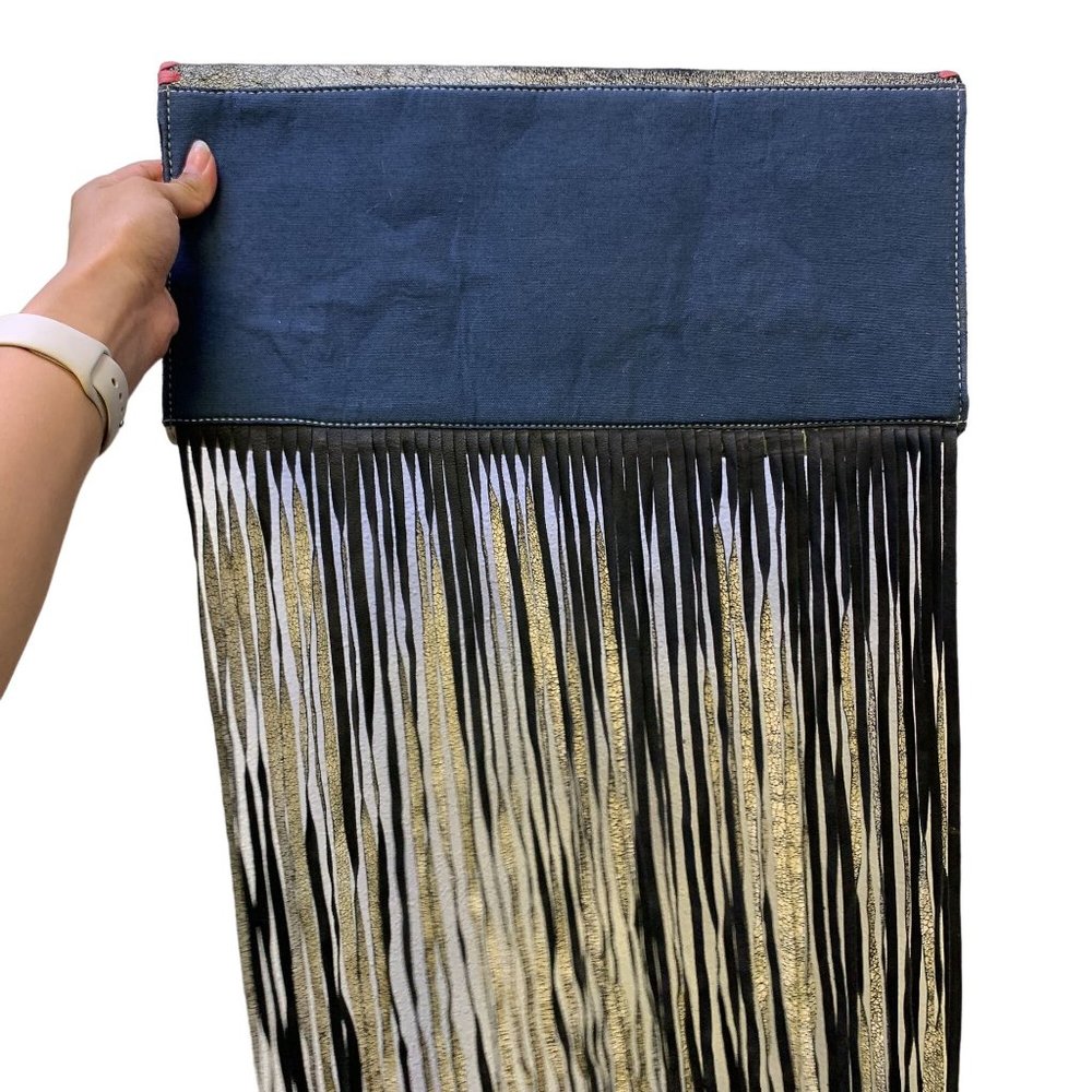 *Double D Ranch Tan & Pink Fringe Clutch Large - Picture 5 of 5